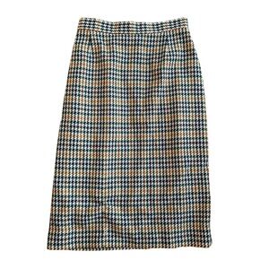 Vintage Koret Women’s Multicolored Houndstooth Wool Skirt